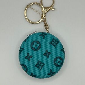 Luxury Teal Monogram Keychain/Bag Charm